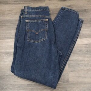 Levi's 550 Relaxed Fit Tapered Leg Jeans Dark Wash USA‎ Made Vintage Denim 16L